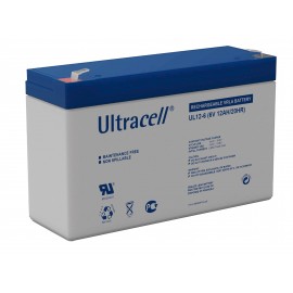 Батарея аккумуляторная Ultracell UL12-6, 6 В, 12Ач, AGM